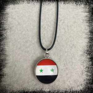 Free Syrian flag map necklace silver color قلادة جلد أسود اللون مع خريطة علم سوريا الحرة Syriska flaggan halsband syrisk flagga Free Syrian flag map necklace silver color قلادة جلد أسود اللون مع خريطة علم سوريا الحرة Syriska flaggan halsband syrisk flagga Free Syrian flag map necklace silver color قلادة جلد أسود اللون مع خريطة علم سوريا الحرة Syriska flaggan halsband syrisk flagga سنسال جلد علم سوريا Syrien halsband Syrie halsband Leather Necklace Syria flag Leather Necklace Syria flag