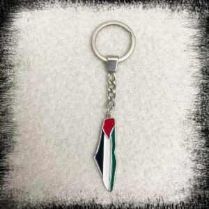 keychain silver color with Palestine map flag علاقة مفاتيح خريطة علم فلسطين Palestina flagga Nyckelring Palestina flaggan karta Nyckelring Palestina pälor flaggan karta Nyckelring