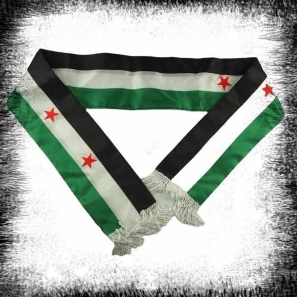 Fria Syrien Grön Flagga halsduk لفحة علم سوريا الحرة الأخضر Free Syria Green Flag Scarf