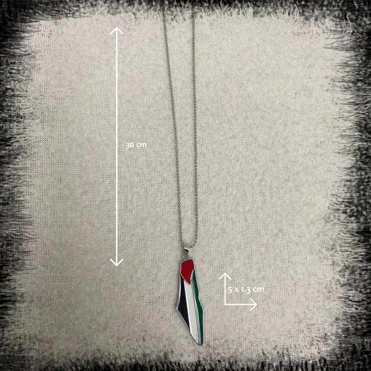 Palestine Map Necklace