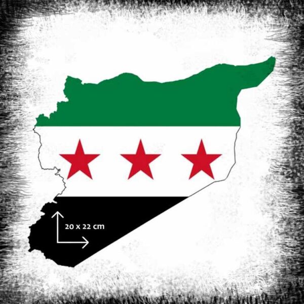 Syrien Flagga karta affischlim ملصق خريطة علم سوريا Syria Flag map Poster Syrien landskarta klistermärken Syrian Flag map Poster خريطة سوريا 2024 خريطة سورية ملصق خريطة سوريا الحرة