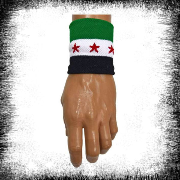 Syria Sport Sweatband, Free Syria Flag Sweatband , Free Syria Sport Sweatband ربطة معصم علم سوريا Syrien Sport svettband Syriens flagga armband