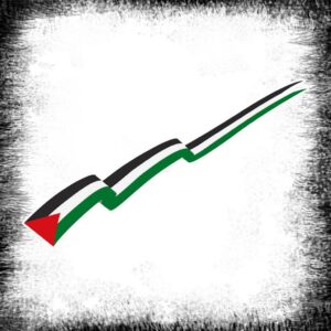 Long Palestine Flag Poster size 42 x 5.5cm علم فلسطين ملصق طويل Lång Palestina flagga klistermärke