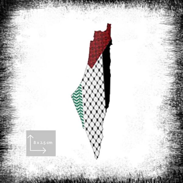 Palestine Map Flag Poster size علم خريطة فلسطين ملصق karta Palestina flagga klistermärke