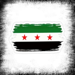 Fria Syrien flagga affisch ملصق علم سوريا الحرة Free Syria Flag Poster Free Syria Flag Sticker