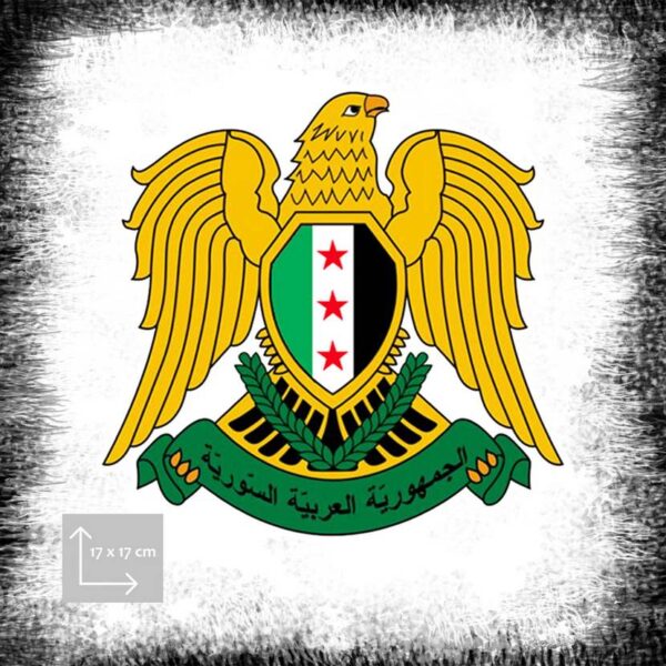 Free Syria Eagle Flag Sticker Coat of arms of Syria fria syrien örnflagga klistermärke Syriens vapen نسر سوريا الجمهورية العربية السورية مع علم سوريه